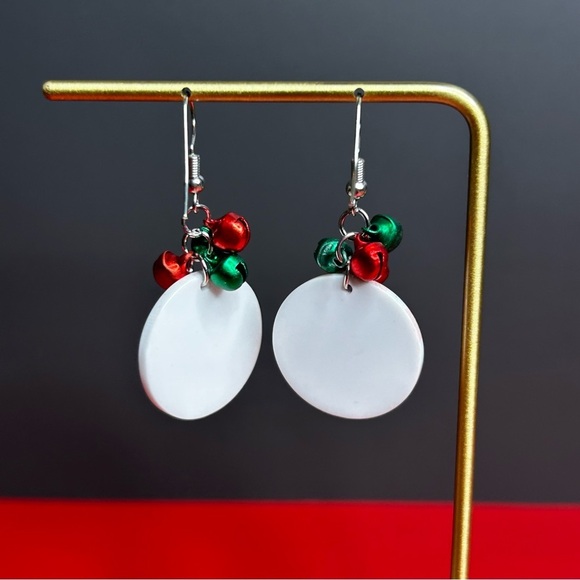 Festive Holiday Theme Christmas Earrings - Picture 3 of 3